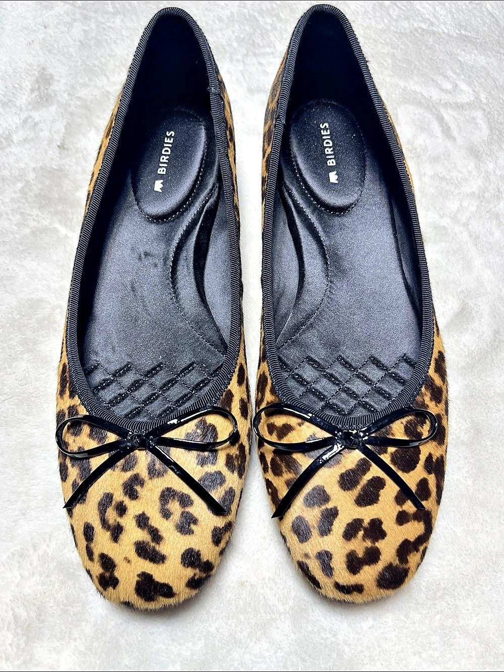 Birdies The Hummingbird Leopard Print Flats US 6.5